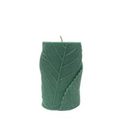 Pillar Candle, Leaf Tree Nature Soy Shaped Candles, Natural Rustic Woodland Candles - thumbnail 3
