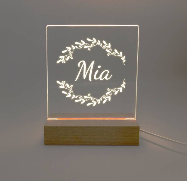 Personalised Led Night Light Desk Up Sign Bedroom Office D??cor Various Designs Available - image 1