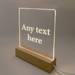 Personalised Led Night Light Desk Up Sign Bedroom Office D??cor Various Designs Available - thumbnail 4