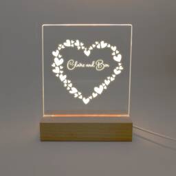 Personalised Led Night Light Desk Up Sign Bedroom Office D??cor Various Designs Available - thumbnail 3