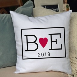 2nd Anniversary, Cotton Personalized Heart Pillow, Couples Gift, Gift For Him Romantic - thumbnail 3