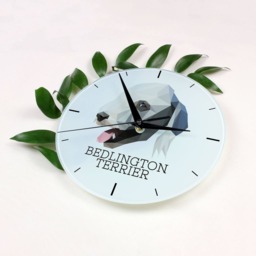 A Clock With A Bedlington Terrier Dog. New Collection The Geometric Dog - thumbnail 2