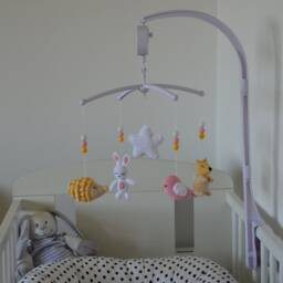 Baby Mobile With Forest Animals, Bird, Bunny, Squirrel, Hedgehog, Crib Mobile, Girl Nursery Decor, Nursery - thumbnail 2
