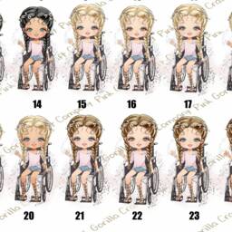 Wheelchair Girl, Personalised Cushion, User, Disability Awareness, Custom Character Girl in Wheelchair, Gift For Her - thumbnail 3