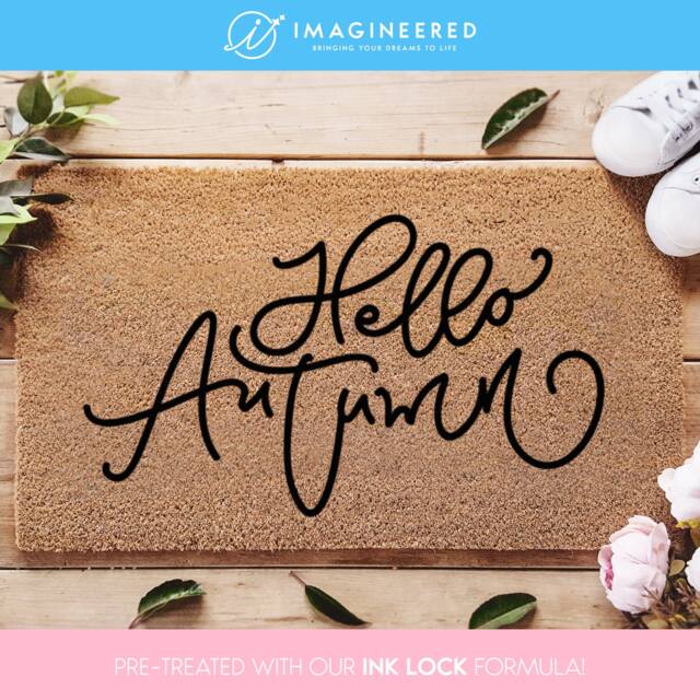 Hello Autumn Fall Doormat - Porch Decor Welcome Door Mat Decorations - image 1