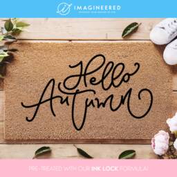 Hello Autumn Fall Doormat - Porch Decor Welcome Door Mat Decorations - thumbnail 1