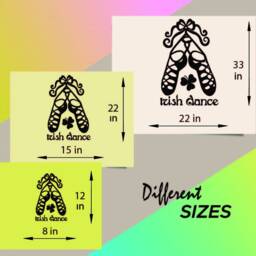 In-Style Decals Wall Vinyl Decal Art Sticker Irish Dance Words Sign Shoes Ireland Dublin Celtic Step Studio Removable Design 1378 - thumbnail 3