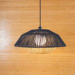 Handmade Macrame Pendant Light, Bohemian Lamp Shade, Farmhouse Chandelier - thumbnail 2