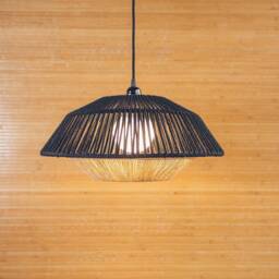 Handmade Macrame Pendant Light, Bohemian Lamp Shade, Farmhouse Chandelier - thumbnail 3