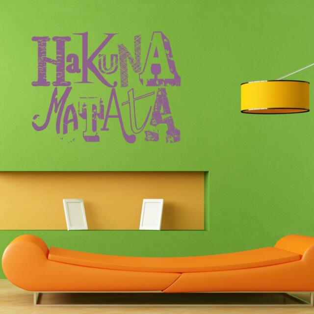 Hakuna Matata Wall Sticker Vinyl Mural Decal Home House Apartment Art Decor Free Shipping L013 - image 1