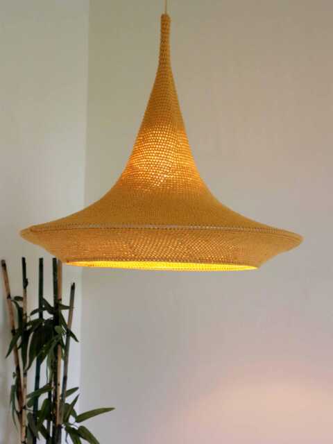 Handmade Crochet Lampshade, Light, Suspension Boho Pandant Light - image 1