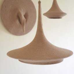 Handmade Crochet Lampshade, Light, Suspension Boho Pandant Light - thumbnail 4