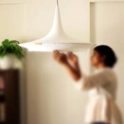 Handmade Crochet Lampshade, Light, Suspension Boho Pandant Light - thumbnail 2