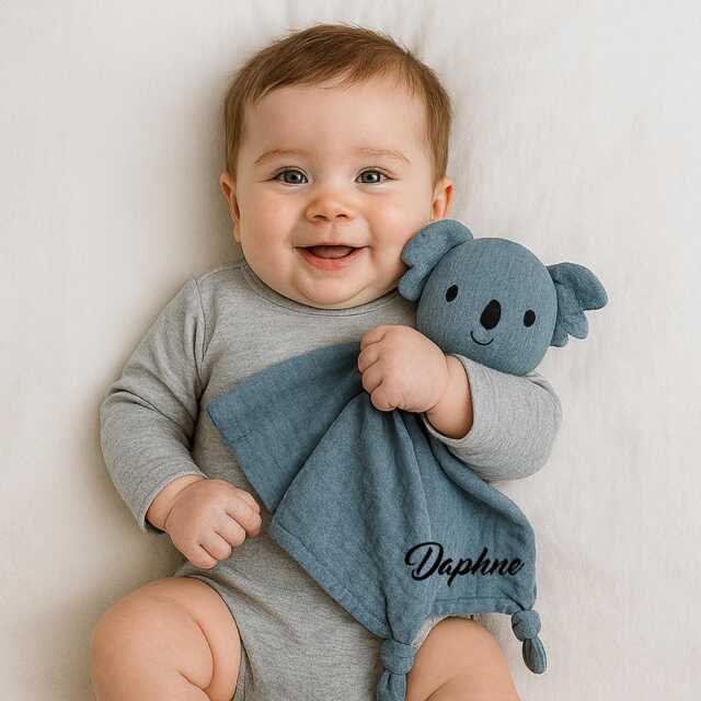 Personalized Animal Lovey Blanket, Organic Baby Security Blanket, Custom Shower Gift, Soft Sleep Toy For Newborn & Toddler, Easter Gifts - image 1