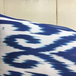 Silk Ikat Lumbar Pillow Cover, Handwoven Accent - 10x24 - thumbnail 2