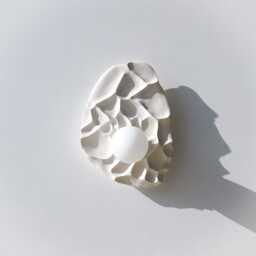 Handmade Ceramic Wall Sconce White Matte Lamp - thumbnail 2