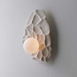 Handmade Ceramic Wall Sconce White Matte Lamp - thumbnail 3
