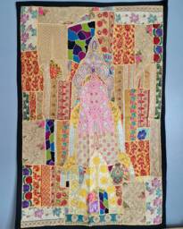 Large Patchwork Wall Hanging 100x150cm. Vintage Home Decoration