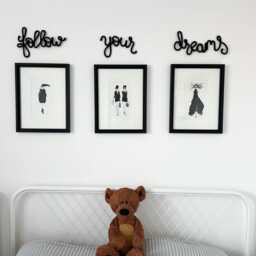 Custom Wire Knitted Name Sign Nursery & Kids Room Decor - thumbnail 3