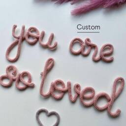 Custom Wire Knitted Name Sign Nursery & Kids Room Decor - thumbnail 2