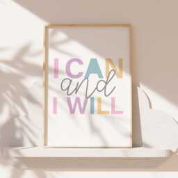 Set Of 6 Affirmation Prints, Girls Bedroom Decor, Motivational Wall Art, Daily Affirmations, Nursery Playroom, Muted, Pastel - thumbnail 2