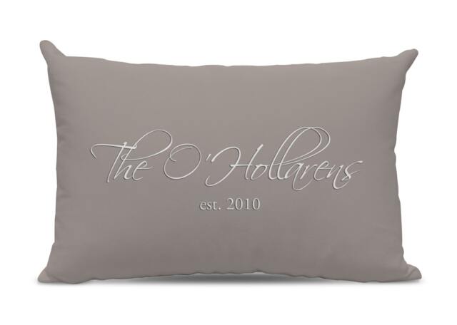 Family Name Pillow - Last Established Date Personalized Housewarming Gift New House