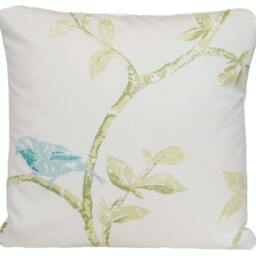 Bird & Cage Print Cushion Covers Nina Campbell Green Turquoise Cotton - Set Of 2 - thumbnail 2