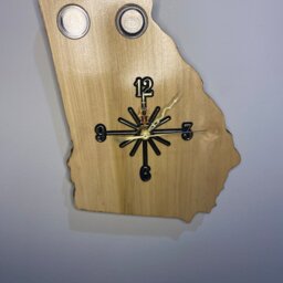 Georgia Handmade State Quarter Clock With Inlaid Quarters. Choice Of Wood. Customizable - thumbnail 2