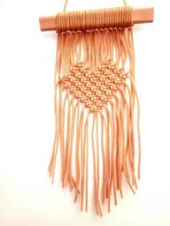 Macrame Wall Hanging - Beige Decor Woven Boho Home Present Until Valentine's Day Hanger - thumbnail 1