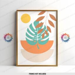 Colorful Boho Prints - Set Of 3 Wall - Tropical Decor Living Room Posters Bedroom Artwork Home Hangings Botanicals - thumbnail 3
