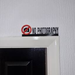 No Photography Door Topper, Shelf Decor, Wall Quirky Home Interior Gift, Door Decoration - thumbnail 1