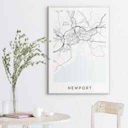 Newport Map Print - Minimal Poster Art Wales - thumbnail 3