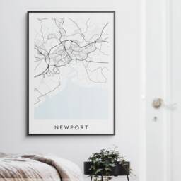 Newport Map Print - Minimal Poster Art Wales - thumbnail 2