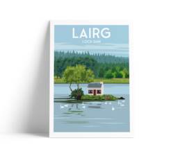 Lairg Travel Poster - Loch Shin Print The Wee Hoose Sutherland Broons - thumbnail 1