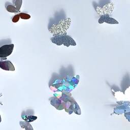 Butterflies Splash Silver - Wall Art Decor - thumbnail 4