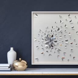 Butterflies Splash Silver - Wall Art Decor - thumbnail 2