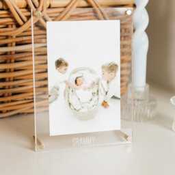 Personalized Acrylic Frame // Custom Picture Photo Gifts Block For Her Wedding Christmas Gift Home Decor - thumbnail 2