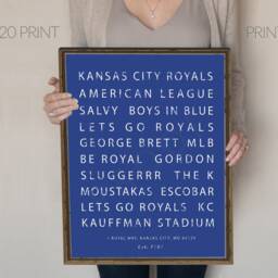 Kansas City Royals Set Of 3 Prints, Baseball Patent Art, Subway Art, Kauffman Stadium Seating Chart, Vintage Art - thumbnail 3