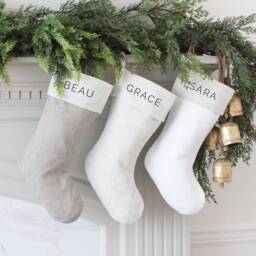 Personalized Christmas Stocking - Modern Family Xmas Stockings Custom Holiday Name Monogram - thumbnail 2