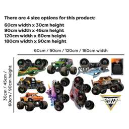 Monster Jam Wall Sticker - 8 Truck Set Decal Art - thumbnail 3
