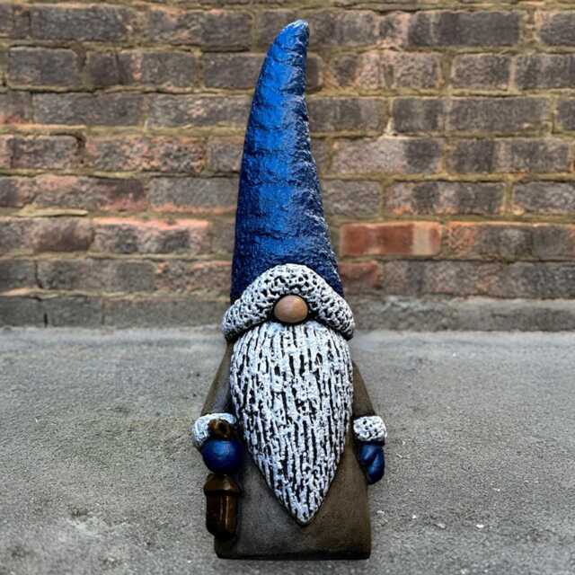 Handmade Gnome Statue Concrete Garden Dwarf Figurine Outdoor Fantasy Elf Sculpture Stone Christmas Ornament Holiday Decor Xmas Gift - image 1
