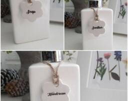 Beautiful Decoupaged Floral Ceramic Soap Dispenser.two Shapes. Available With Or Without Stone Stand - thumbnail 2