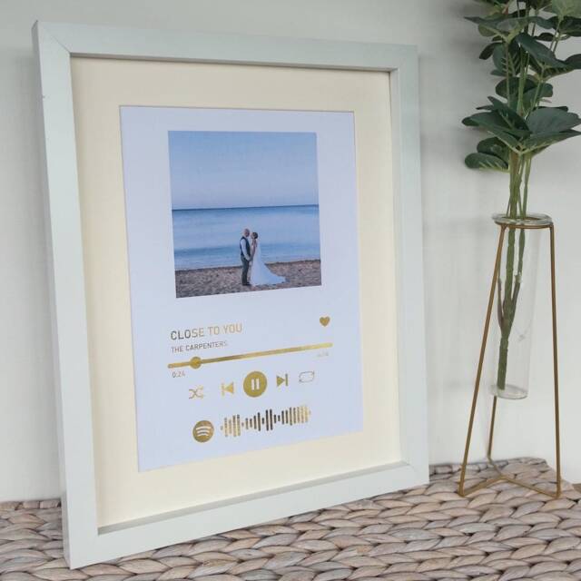 First Christmas As Mr & Mrs Print, Spotify Song Print, Paper Anniversary Wedding Couple Gift, Couple Gift For Just Married, Married - image 1