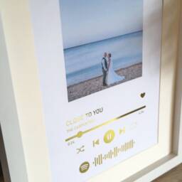 First Christmas As Mr & Mrs Print, Spotify Song Print, Paper Anniversary Wedding Couple Gift, Couple Gift For Just Married, Married - thumbnail 3
