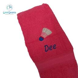 Badminton Towel - Personalised Face Cloth/Hand Bath Shuttlecock - thumbnail 4
