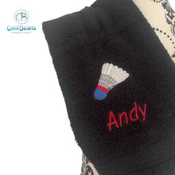 Badminton Towel - Personalised Face Cloth/Hand Bath Shuttlecock - thumbnail 3