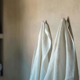 Belgian Linen Waffle Weave Towels Ivory Bath & Hand Towels & Towel Sets - thumbnail 3