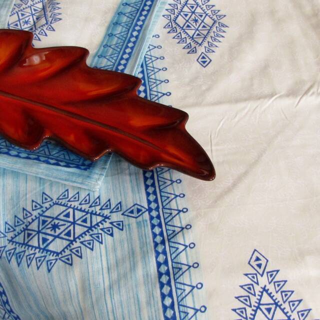 Cotton Bed Sheet Full/Double Flat India Block Print, Soft Premium Organic Cotton, Bedspread, Bed Linen - image 1