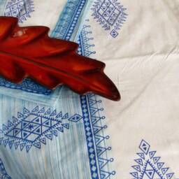 Cotton Bed Sheet Full/Double Flat India Block Print, Soft Premium Organic Cotton, Bedspread, Bed Linen - thumbnail 1