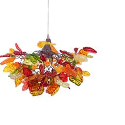 Lighting Hanging Chandeliers With Autumn Color Flowers & Leaves - thumbnail 2